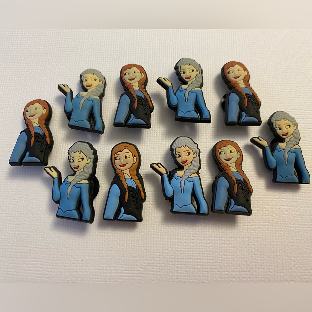 Anna & Elsa Shoe Charms for Crocs